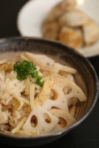 蓮根の炊き込みご飯