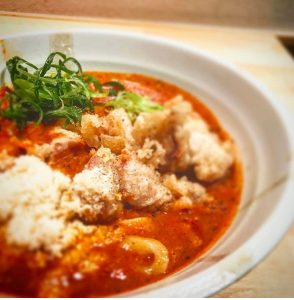 完熟トマトのチーズカレーうどん